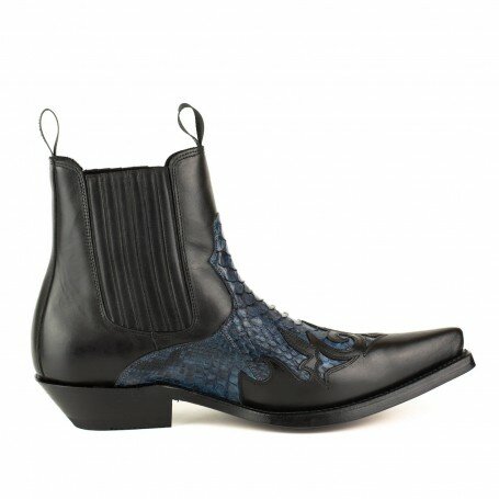 Mayura Boots ROCK 2500 Box Negro Pitón Azul