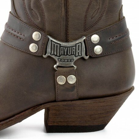 Mayura Boots 13 Bruin/Taupe Cowboy Western Laarzen Spitse Neus Schuine Hak Waxed Leer Detail Sierspoor