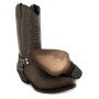 Mayura Boots 13 Bruin/Taupe Cowboy Western Laarzen Spitse Neus Schuine Hak Waxed Leer Sierspoor Paar Laarzen