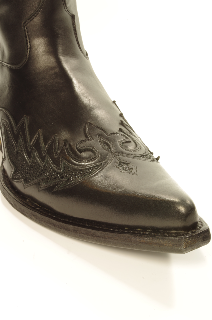 Sendra Boots12185 Javi Black Mens Cowboy Western Ankle Boot